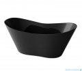 Besco Viya black 160x70cm wanna wolnostojąca czarna + odpływ klik-klak #WMD-160-VCZ