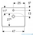 Geberit Smyle Square Umywalka 50x41cm 500.256.01.1