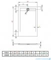 Radaway Teos F brodzik 120x90cm biały HTF12090-04