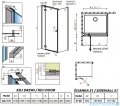 Radaway Essenza New Kdj kabina 110x80cm lewa szkło przejrzyste 385041-01-01L/384051-01-01