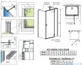 Radaway Essenza Gold Kdj+S kabina 80x80x80cm prawa złoty połysk szkło przejrzyste 1384051-01-01/1385021-09-01R/1384051-01-01