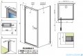 Radaway Twist S Ścianka prysznicowa 80x190 szkło przejrzyste 382011-01