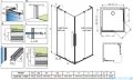 Radaway Furo SL Black KDD kabina 90x100cm czarny mat/szkło przejrzyste 10305090-54-01L/10305100-54-01R
