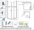 Radaway Nes KDD B / KDD II kabina 100x100cm prawa chrom połysk przejrzyste 10024100-01-01R/10016100-01-01L