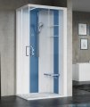 Novellini Skill 2A kabina z hydromasażem prawa jasno szara 100x80 SKIA100DM5-1AN1