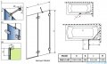 Radaway Essenza Pro Brushed Copper Pnd II parawan nawannowy 100cm prawy szczotkowana miedź 10102100-93-01R