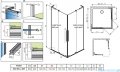 Radaway Furo SL Gold KDD kabina 80x80cm złoty połysk/szkło przejrzyste 10305080-09-01L/10305080-09-01R