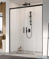 Radaway Idea Black 8 Dwd drzwi wnękowe 150cm czarny mat/szkło przejrzyste 10380420-54-01/10390333-01-01