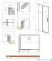 Radaway Idea 8 Dwj drzwi wnękowe 120cm lewe szkło przejrzyste 10330620-01-01L/10350553-01-01