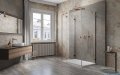Radaway Essenza Pro Brushed Copper Kdj+S kabina 90x110x90cm lewa szczotkowana miedź 10097311-93-01L/10098090-01-01/10098090-01-01
