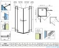 Radaway Arta Kdd II kabina 80x80cm szkło przejrzyste 386420-03-01L/386170-03-01L/386420-03-01R/386170-03-01R