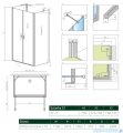 Radaway Nes DWD+2S kabina 75x110x75cm szkło przejrzyste 10040075-01-01/10035110-01-01/10040075-01-01