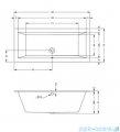 Riho Lugo 160x70cm wanna prostokątna z hydromasażem Pneumatic S2 lewa + nogi + syfon BT07-PNES2-L