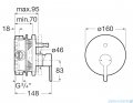 Roca Naia bateria wannowo-prysznicowa podtynkowa Rose Gold  EVERLUX-PVD A5A0B96RG0