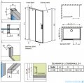 Radaway Idea Kdj ścianka boczna 120cm prawa szkło przejrzyste 387054-01-01R