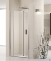 Novellini Drzwi prysznicowe harmonijkowe LUNES S 96 cm szkło przejrzyste profil chrom LUNESS96-1K