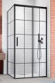 Radaway Idea Black Kdj Factory kabina prysznicowa 100x120 prawa czarny mat/szkło przejrzyste 387040-54-55R/387054-54-55L