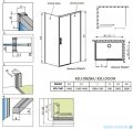 Radaway Idea Black Kdj drzwi 140cm prawe szkło przejrzyste 387044-54-01R