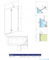 Radaway Essenza Pro White Pnd II parawan nawannowy 100cm prawy przejrzyste 10102100-04-01R