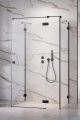 Radaway Essenza Pro Black Kdj+S kabina 100x100x100cm prawa czarny mat/szkło przejrzyste 10097310-54-01R/10098100-01-01/10098100-01-01