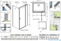 Radaway Nes 8 Kdj II kabina 110x90cm prawa przejrzyste 10086110-01-01R/10089090-01-01