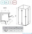 Ravak Brilliant BSRV4 kabina kwadratowa 90x90cm transparent 1UV77A00Z1