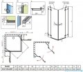 Radaway Euphoria KDD Kabina prysznicowa 100x80 szkło przejrzyste 383062-01L/383061-01R