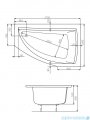 Roca Aquamarina wanna asymetryczna 175x100cm prawa A24T241000