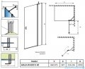 Radaway Nes Black KDD II kabina walk in 90cm prawa czarny mat/szkło przejrzyste 10031090-54-01R