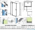 Radaway Essenza Pro Black Kdj kabina 120x70cm lewa czarny mat/szkło przejrzyste 10097120-54-01L/10098070-01-01