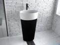 Besco Uniqa B&W umywalka wolnostojąca biało-czarna 32x46x84cm #UMD-U-WBW