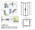Radaway Idea 8 Kdd kabina 80x100cm szkło przejrzyste 10370080-01-01L/10370100-01-01R