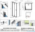 Radaway Essenza New KDJ-B kabina prysznicowa 90x70 lewa przejrzyste 385082-01-01L/384048-01-01