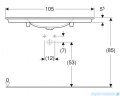 Geberit One Umywalka meblowa bez otworu na baterię 105x48cm KeraTect 505.011.01.4