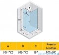 Riho Scandic NXT X203 kabina prysznicowa prawa 80x80cm chrom G001054120