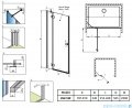 Radaway Essenza Dwj drzwi wnękowe 80cm lewe szkło przejrzyste 1385012-01-01L