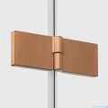 New Trendy Nesta Copper Brushed kabina 110x90x200 cm prawa wspornik równoległy miedź szczotkowana/szkło przejrzyste K-4640