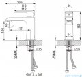 Omnires Sacramento bateria umywalkowa czarny mat SC2310BL