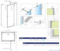 Radaway Essenza Pro Brushed GunMetal Kdj+S kabina 70x110x70cm prawa szczotkowany grafit 10097311-92-01R/10098070-01-01/10098070-01-01