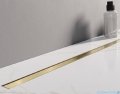 New Trendy Visio Slim Gold Shine odpływ liniowy z rusztem polerowanym w kolorze złota 70x3,2 cm OL-0072