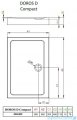 Radaway Doros D Compact brodzik prostokątny 90x80x11,5cm SDRD9080-05