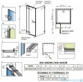 Radaway Euphoria KDJ Kabina prysznicowa 120x90 lewa szkło przejrzyste + brodzik Argos D + syfon 383812-01L/383240-01L/383050-01/4AD912-01