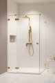 Radaway Essenza Pro Brushed Gold Kdj kabina 90x100cm lewa szczotkowane złoto 10097090-99-01L/10098100-01-01