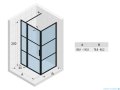 Riho Grid GB203 kabina prysznicowa 110x80cm czarna G004016121