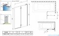 Radaway Essenza 8 SL Gold PND II parawan nawannowy 100cm prawy złoty połysk/przejrzyste 10500100-09-01R