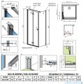 Radaway Fuenta Kdj B kabina 90x75cm lewa chrom połysk szkło przejrzyste 1384082-01-01L/1384049-01-01