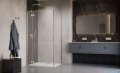 Radaway Essenza Kdj Brushed Gold kabina 80x70cm lewa szczotkowane złoto 1385043-99-01L/1384048-01-01