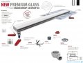 Wiper New Premium White Glass Odpływ liniowy z kołnierzem 70 cm syfon drop 35 poler 500.0381.01.070