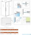 Radaway Idea 8 QL XL Kdj kabina 110x80cm prawa szkło przejrzyste 10560567-01-01R/10570522-01-01/10580080-01-01L
