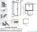 Radaway Essenza New Kdj drzwi 100cm lewe szkło przejrzyste 385040-01-01L